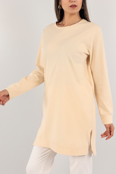 bej-yani-yirtmacli-suprem-tunik-122368