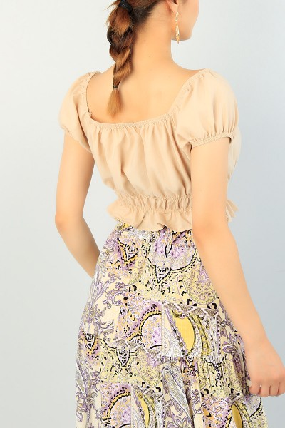 Bej Yeni Sezon Poplin Bluz 71273