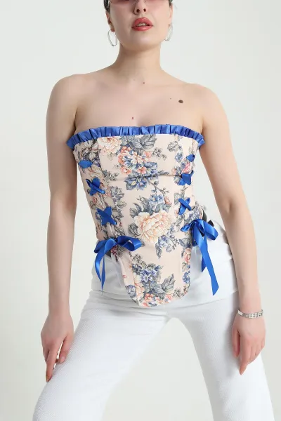 Bej Yeni Sezon Premium Kadın Dabıl Korse 462377