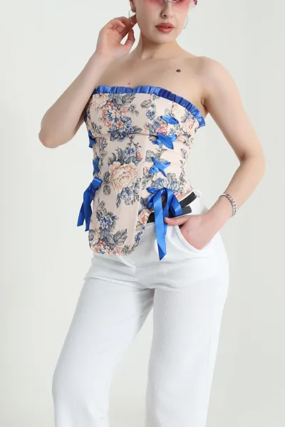 Bej Yeni Sezon Premium Kadın Dabıl Korse 462377