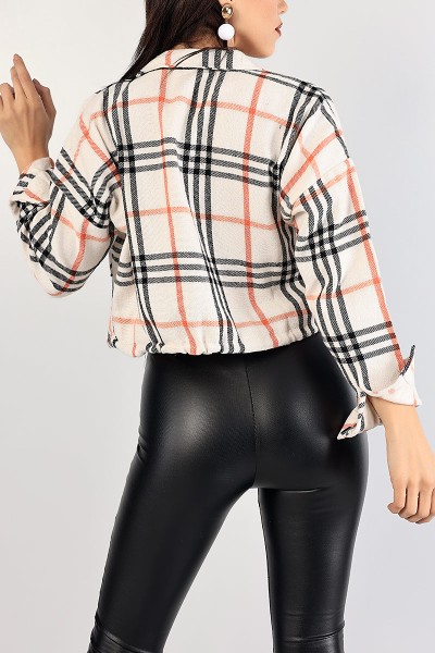 Beli Bağlamalı Bayan Kaşe Gölek Ceket 84139