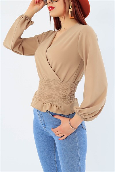 Beli Gipeli Bej Bluz 31196