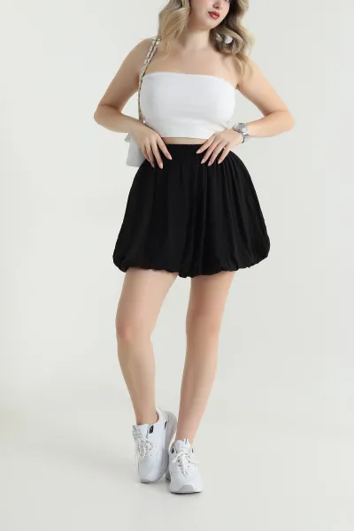 Beli Lastikli Astarlı Tensel Kadın Şort 465304