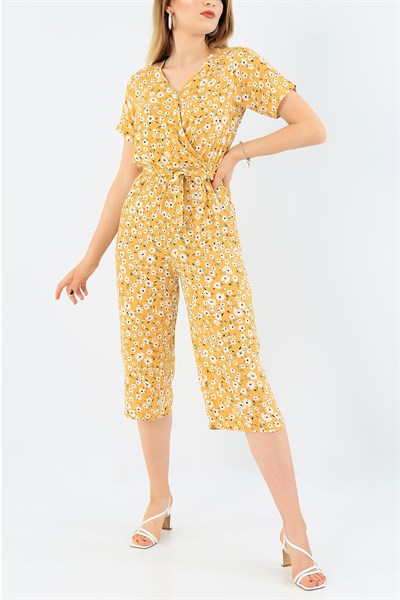 Beli Lastikli Dokuma Sarı Tulum 37109