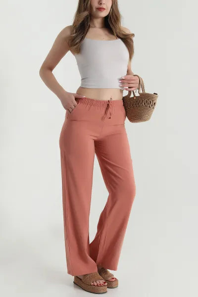 Beli Lastikli Modal Kadın Pantolon 478951