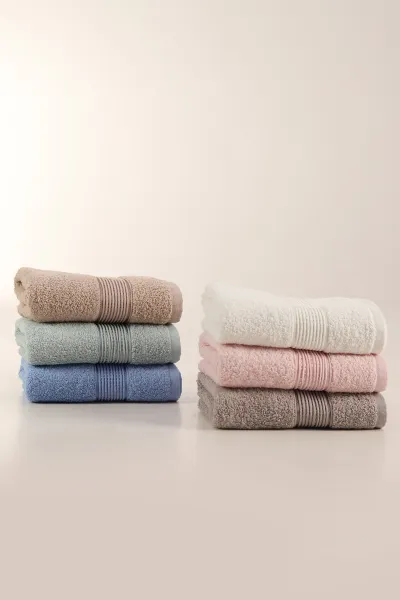 Bella Home 50x90 Cm Jakarlı Saraylı Desen 6'lı El Havlusu Seti 434680