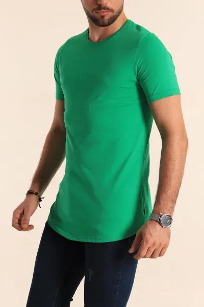 Benetton Yeşili Sırt Dikişli Erkek Tişört 188045