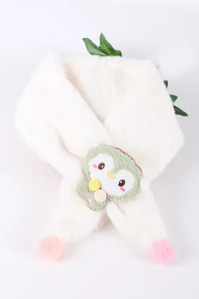 Beyaz (0-10 Yaş) Ponponlu  Nakışlı     Peluş Bebek&Çocuk Atkı&Aksesuar 410947