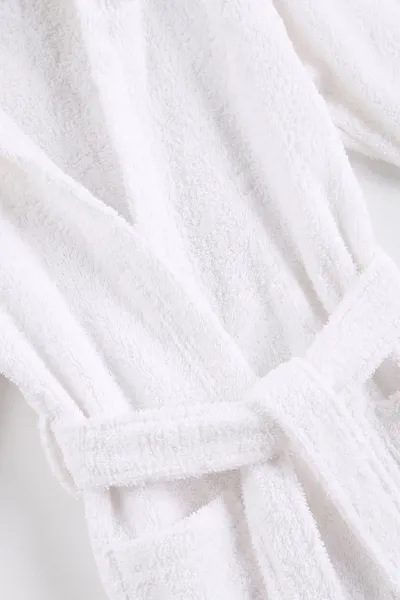 Beyaz (0-24 Ay) Koala  Nakışlı Unisex Bebek Bornoz Seti 475603
