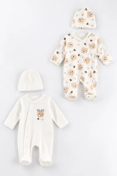 beyaz-0-3-ay-baby-ayicik-baskili-raporlu-ve-patikli-2li-erkek-bebek-tulum-486915