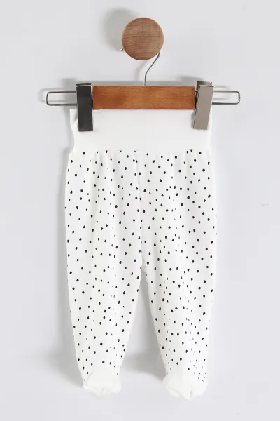 Beyaz (0-3 Ay) Koala  Baskılı   Patikli Unisex Bebek 3'lü Zıbın Takım 453781