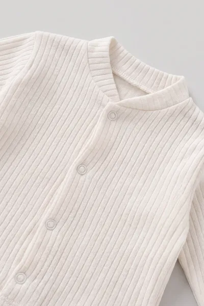 Beyaz (0-3 Ay) Raporlu Penye Kutulu Unisex 5'li Hastane Çıkış Seti 476629