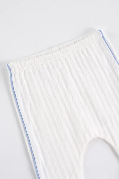 Beyaz (0-9 Ay) Araba Nakışlı Penye Erkek Bebek Takım 488232