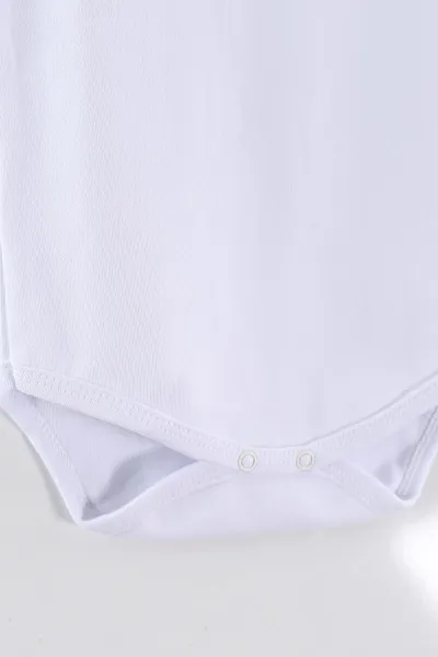 Beyaz ( 1-3 Yaş ) Sıfır Kol Düz Bebek&Çocuk Çıtçıtlı Badi 467328