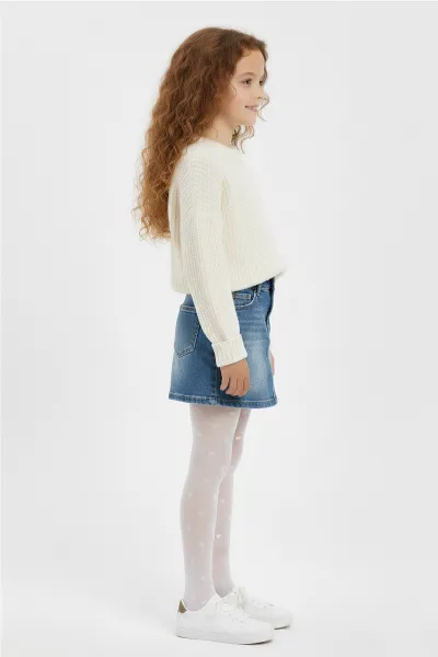 Beyaz 10 Penti  Pretty Mini Heart 30 Den Kız Çocuk Külotlu Çorap 421710