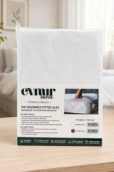 Beyaz 100x200 Sıvı geçirmez Lastikli Alez 479462