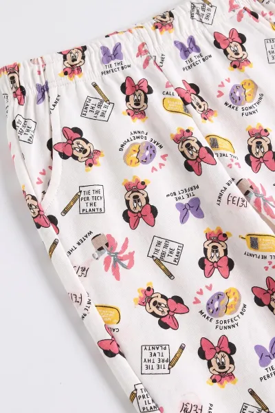 Beyaz (11-15 Yaş)Karakter Baskılı Kız Çocuk Pijama Takımı 476911
