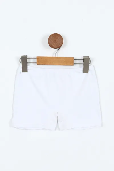 Beyaz (12-15 Yaş) Likralı Garson Boy Kız Çocuk Boxer Külot 404179