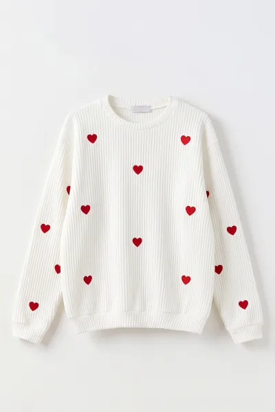 beyaz-5-16-yas-kalp-nakisli-kiz-cocuk-sweatshirt-486510