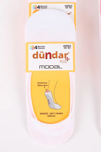 Beyaz 12'li Dört Mevsim Unisex Modal Babet Çorap 36-40 465596