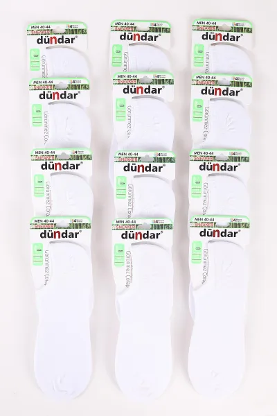 Beyaz 12'li Erkek Bambu Sneaker Görünmez Çorap (40-44) 465598