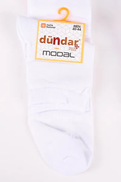 Beyaz 12'li Yazlık Erkek Modal Konç Çorap (40-44) 465610