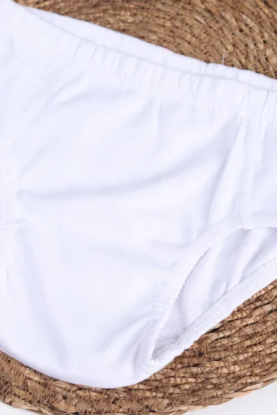 Beyaz (2-11 Yaş) Lastik Erkek Çocuk Külot 233378