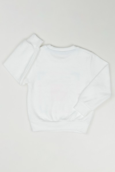 Beyaz (3-7 Yaş) Fashion Baskılı Kız Çocuk Sweatshirt 84809