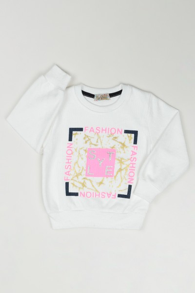 beyaz-3-7-yas-fashion-baskili-kiz-cocuk-sweatshirt-84809