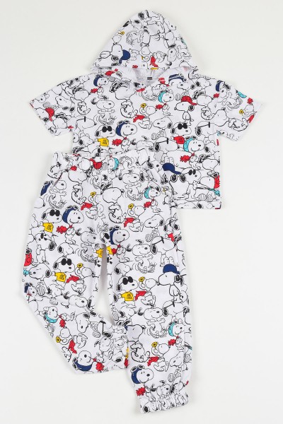 beyaz-3-8-yas-kapusonlu-kopek-baskili-kiz-cocuk-pijama-takimi-112674