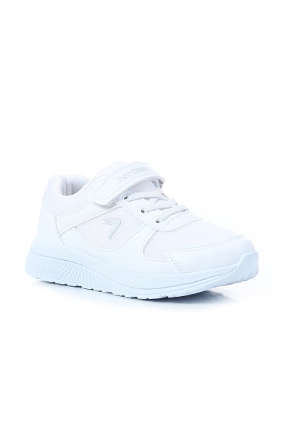 Beyaz (31-35 Filet) Lastik Bağlı Çırtlı Fileli Erkek Çocuk Spor Ayakkabı 168650