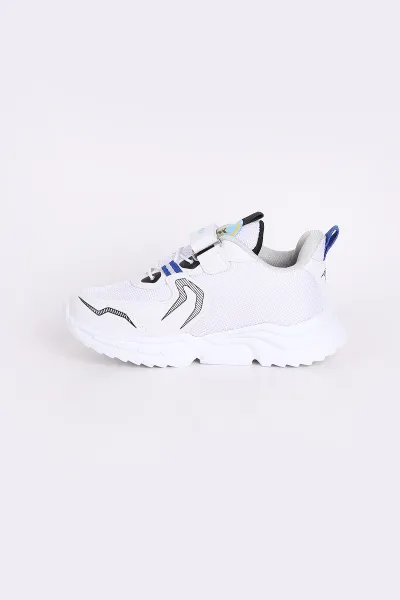 Beyaz (31-35 Filet)Kalın Taban Cırtlı Çocuk Spor Ayakkabı 346782