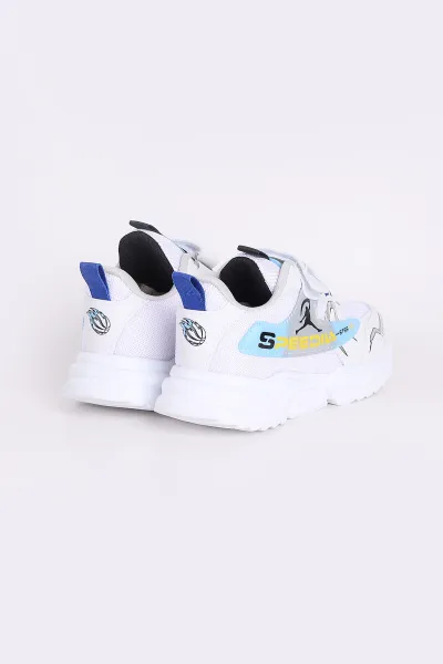 Beyaz (31-35 Filet)Kalın Taban Cırtlı Çocuk Spor Ayakkabı 346782