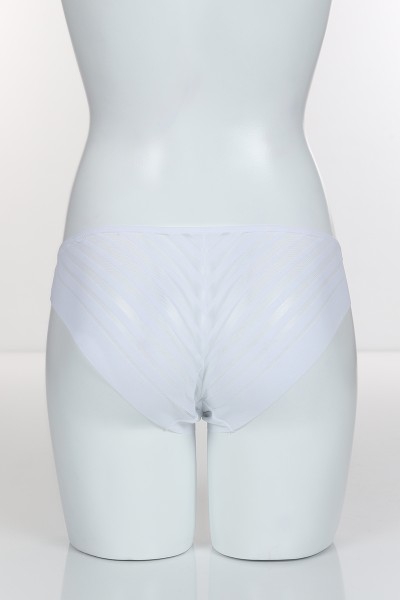 Beyaz 3687 Bikini Ön Arka Transparan Bant Külot 102379