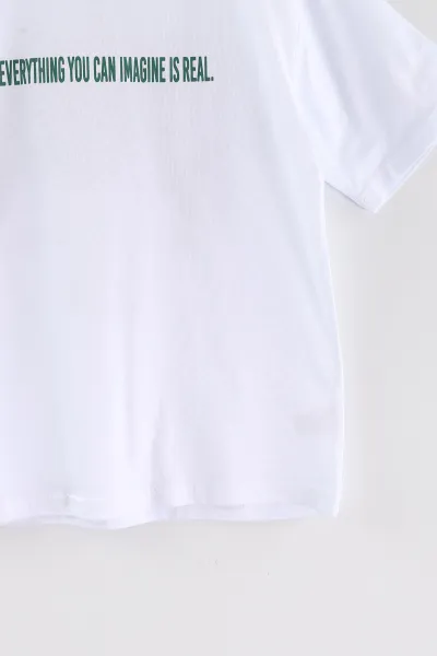 Beyaz (4-12 Yaş) Everything  Baskılı Süprem Erkek Çocuk Tişört 442895