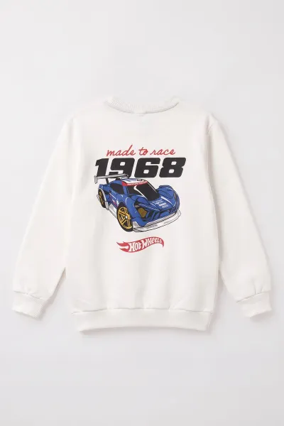 Beyaz (4-12 Yaş)Baskılı  2 İp Erkek Çocuk Sweatshirt 493704