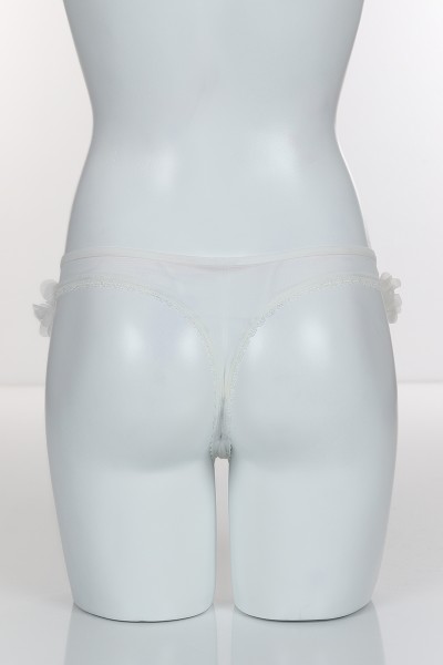Beyaz 4064 Komple Tül Paçalar Çiçekli Tanga 101768