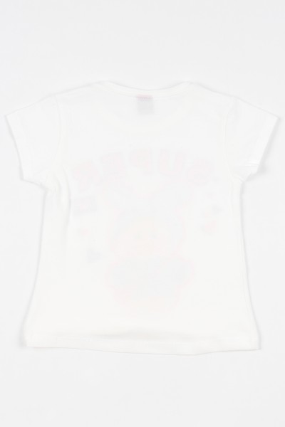 Beyaz (5-8) Super Ördek Baskılı Kız Çocuk Tişört 110899