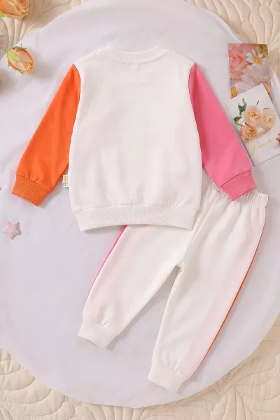 Beyaz (6-24 Ay) Karakter Baskılı   2'li Kız Bebek Takım 472684
