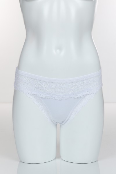 Beyaz 6405 Bikini Ön Üst Bant Alt ve Arka Pamuk Külot 102386