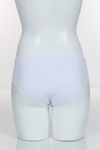 Beyaz 6405 Bikini Ön Üst Bant Alt ve Arka Pamuk Külot 102386