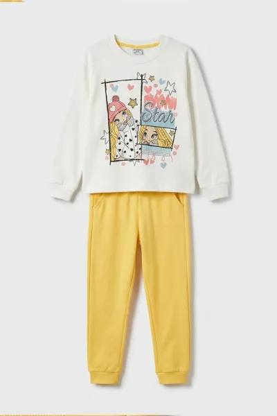 beyaz-7-10-yasstar-kiz-baskili-kiz-cocuk-pijama-takimi-477010