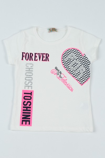 beyaz-8-12-yas-forever-baskili-kiz-cocuk-tisort-94602
