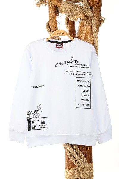 beyaz-9-12-yas-music-baskili-erkek-cocuk-sweat-157950