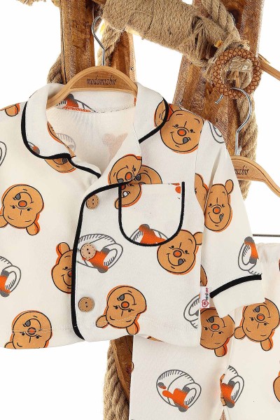 Beyaz (9-18 Ay) Gülen Ayı Pijama Takım 145124