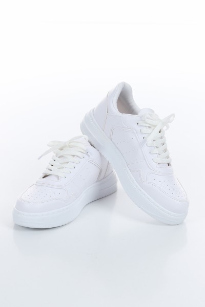 Beyaz Bağcıklı Spor Ayakkabı 166460