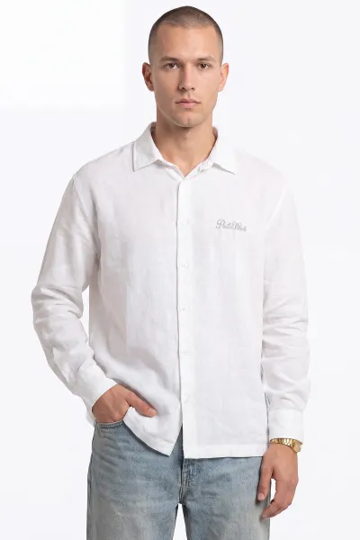 Beyaz Bambu Oversize Erkek Gömlek 471885