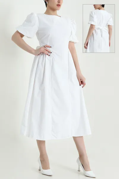 beyaz-belden-baglamali-poplin-kadin-elbise-454997
