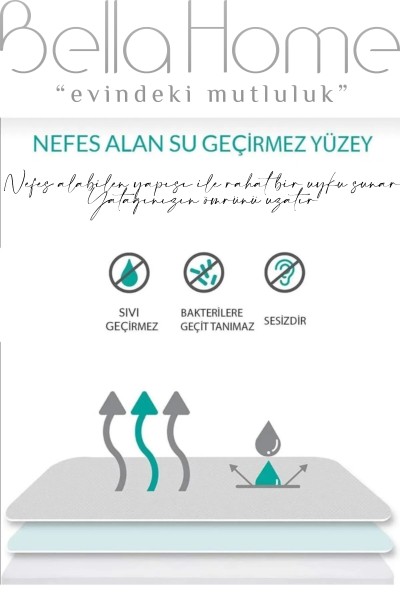 Beyaz 120x200 Sıvı geçirmez Alez 205623