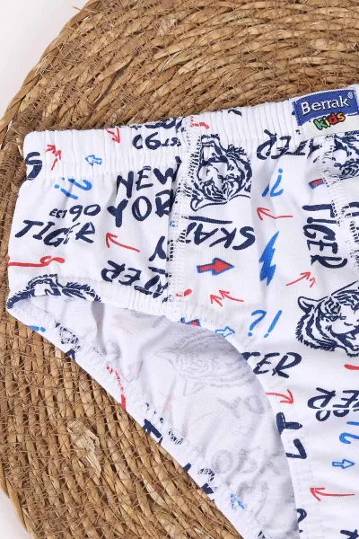 Beyaz Berrak ( 10-11 Yaş ) Baskılı Erkek Çocuk Boxer 460738